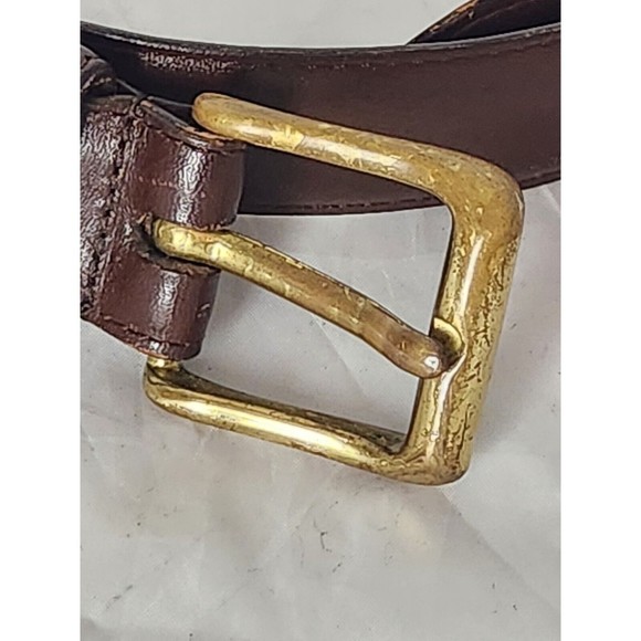 Coach‎ Dark Brown Burnished Cowhide Belt 5950 Handcrafted in Costa Rica Size 40 - Picture 2 of 10